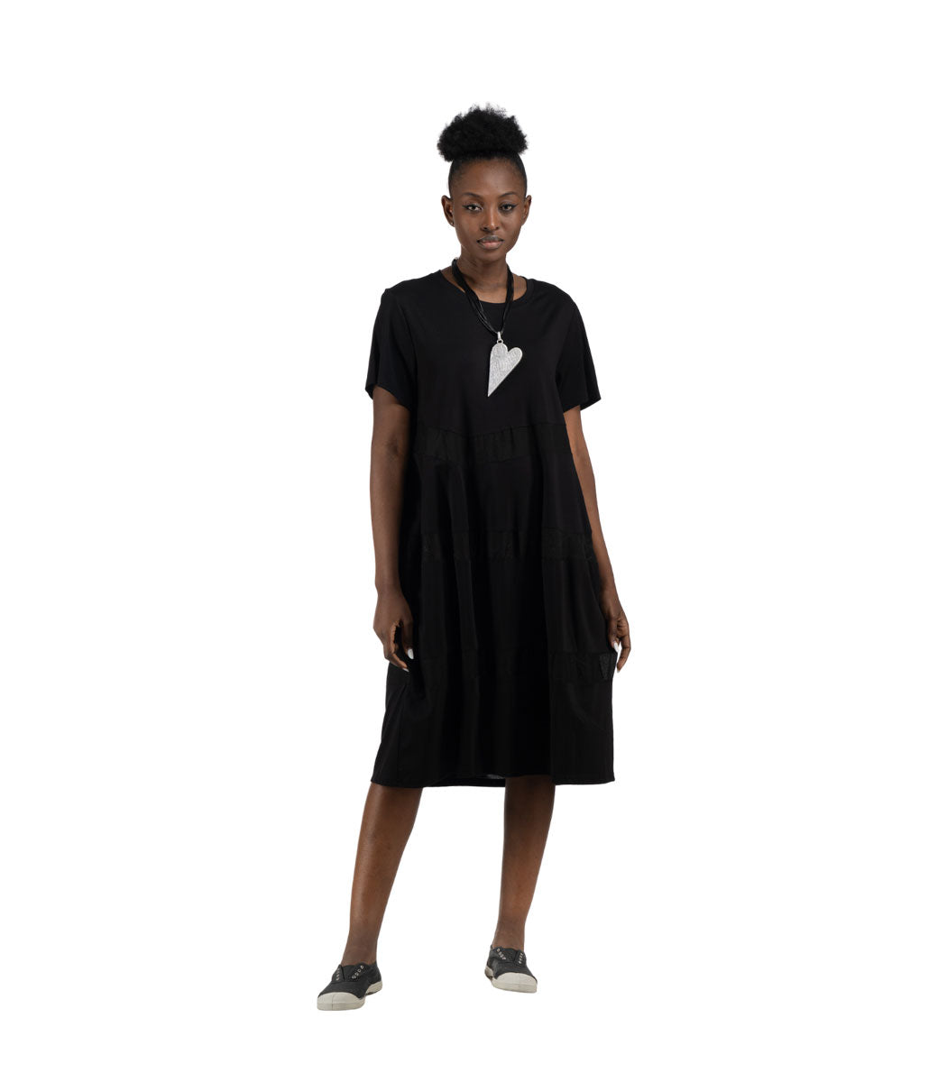 Jacquard detail dress