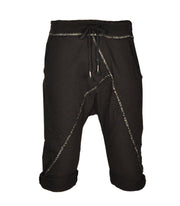 Lurex trim harem shorts