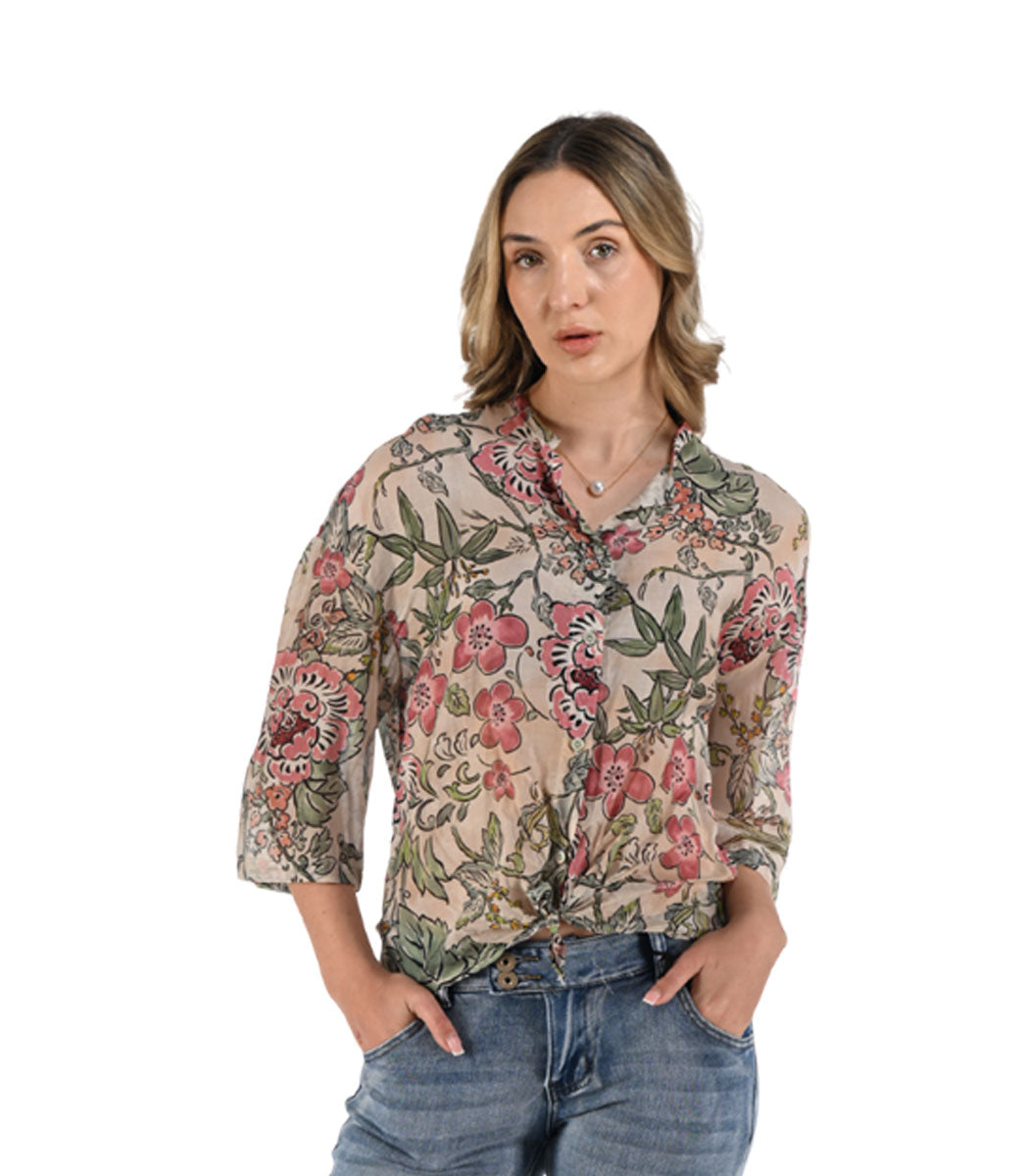 Provincial print shirt