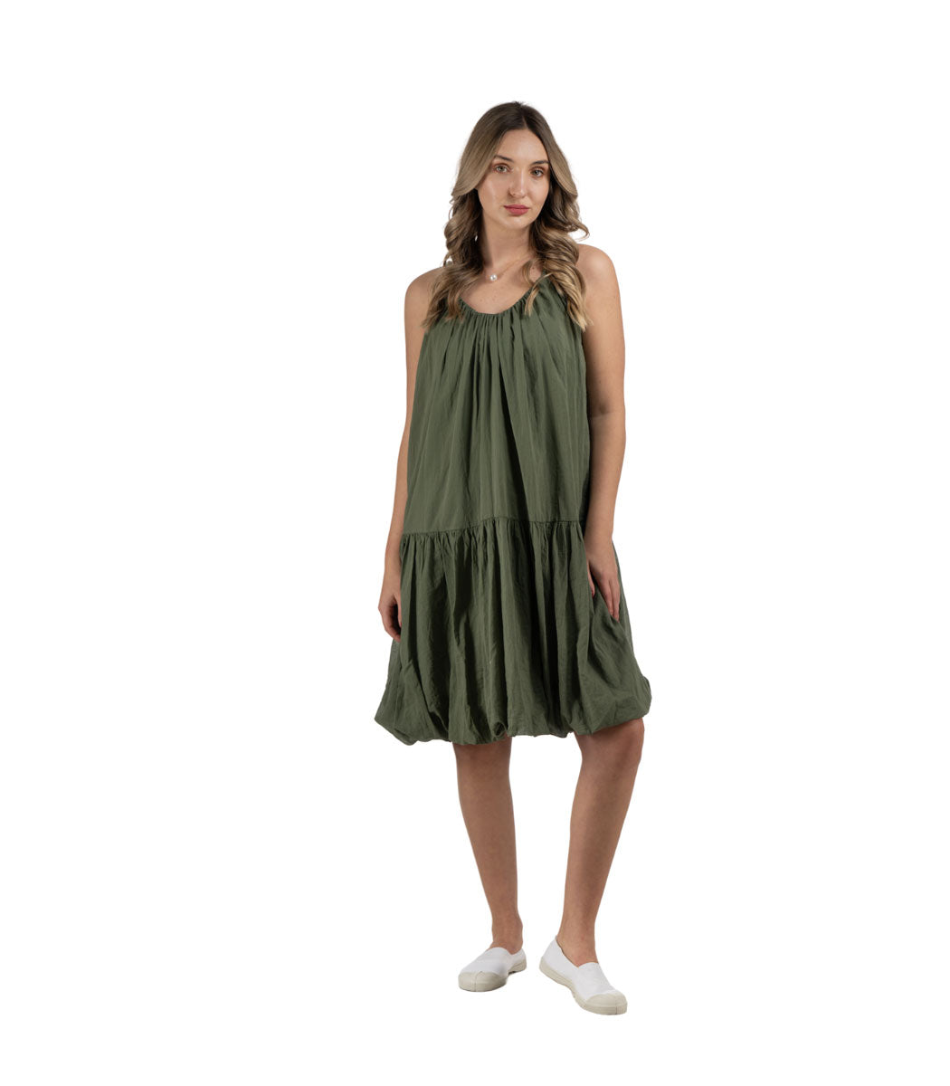 Bubble strap midi dress