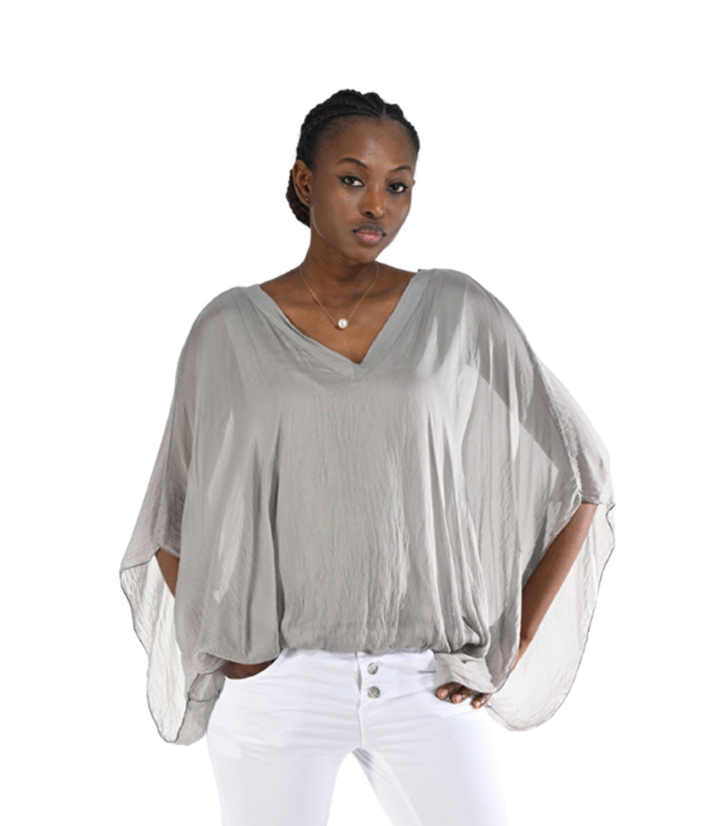 Double layer batwing top