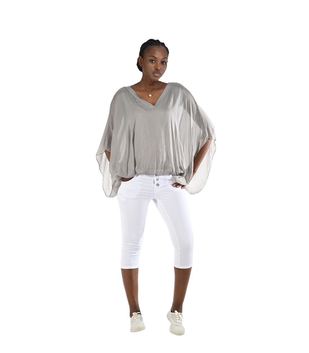 Double layer batwing top