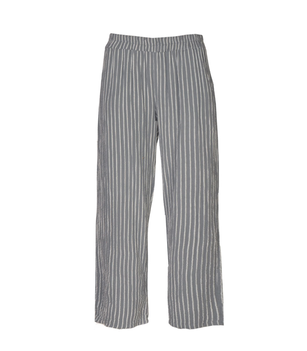 Wide leg striped pants