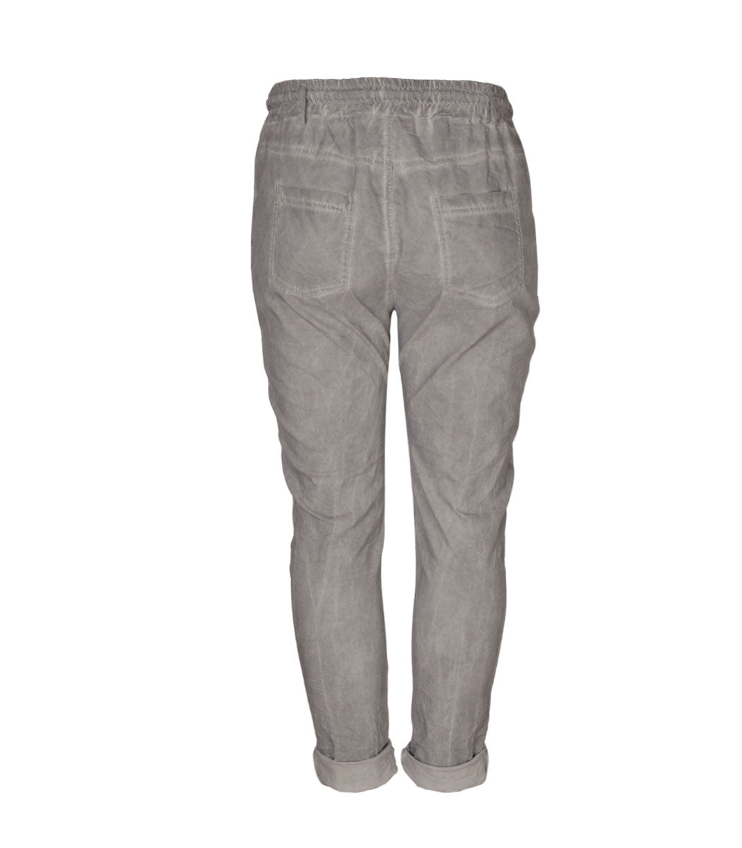 Elastic waist pocket pants