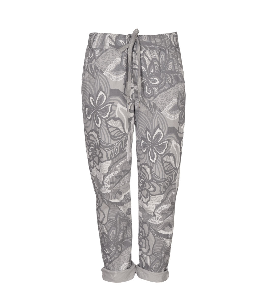 Botanical garden print pants