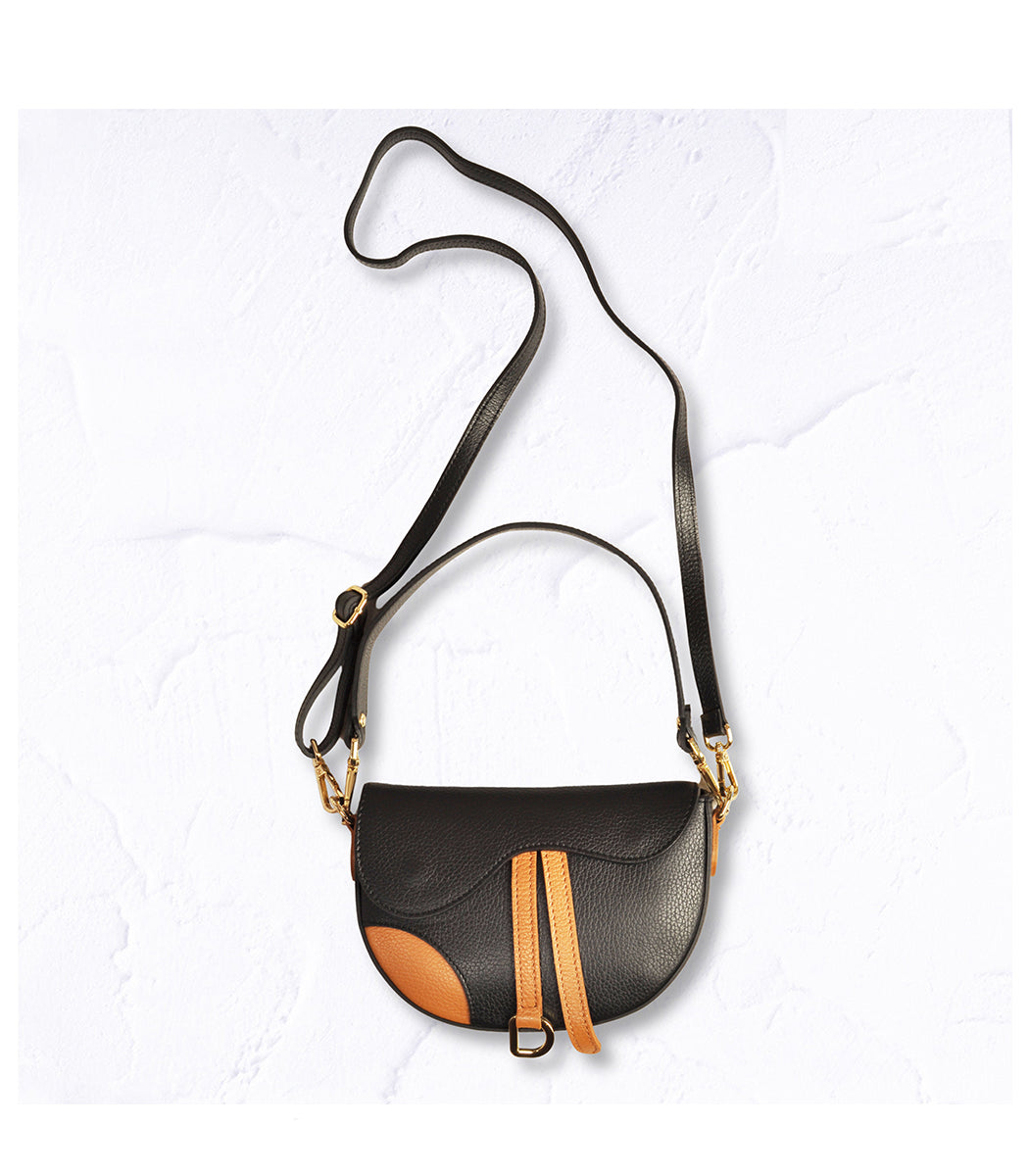 Genuine leather 2-tone bag