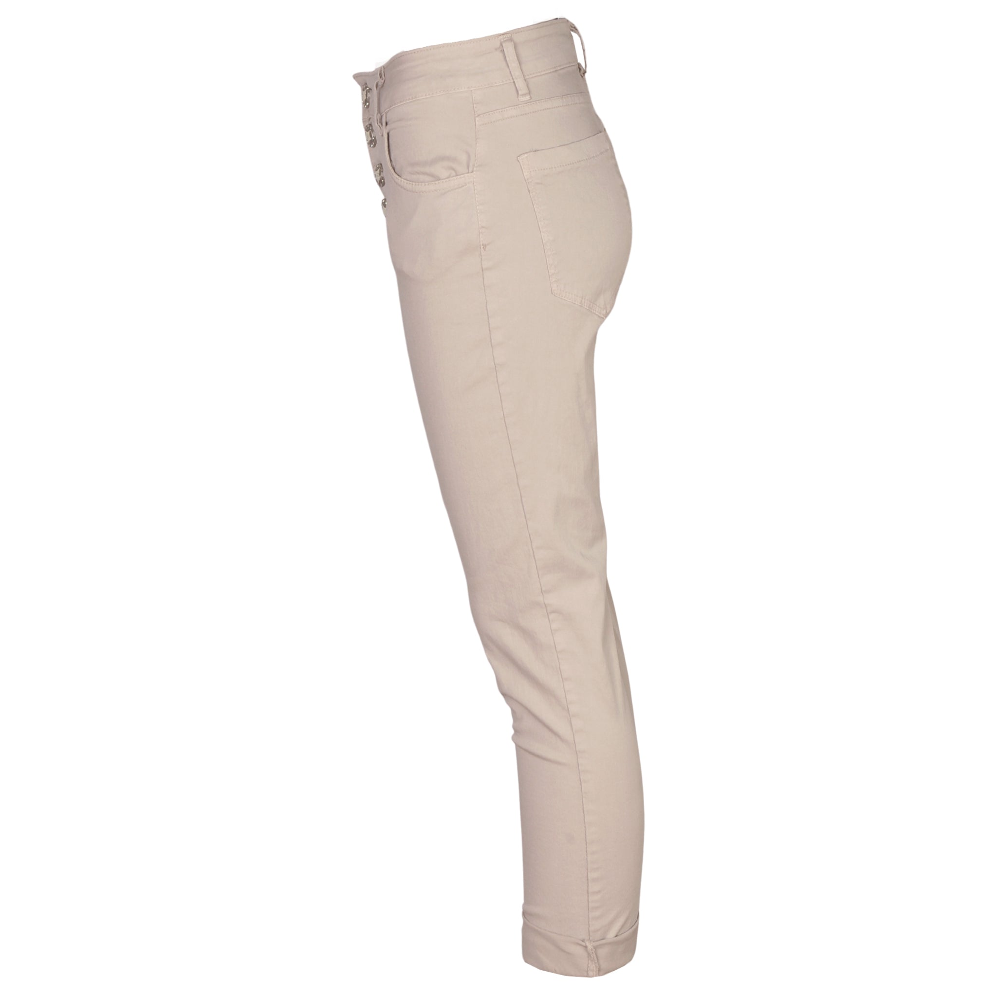 Diamante star button capri pants