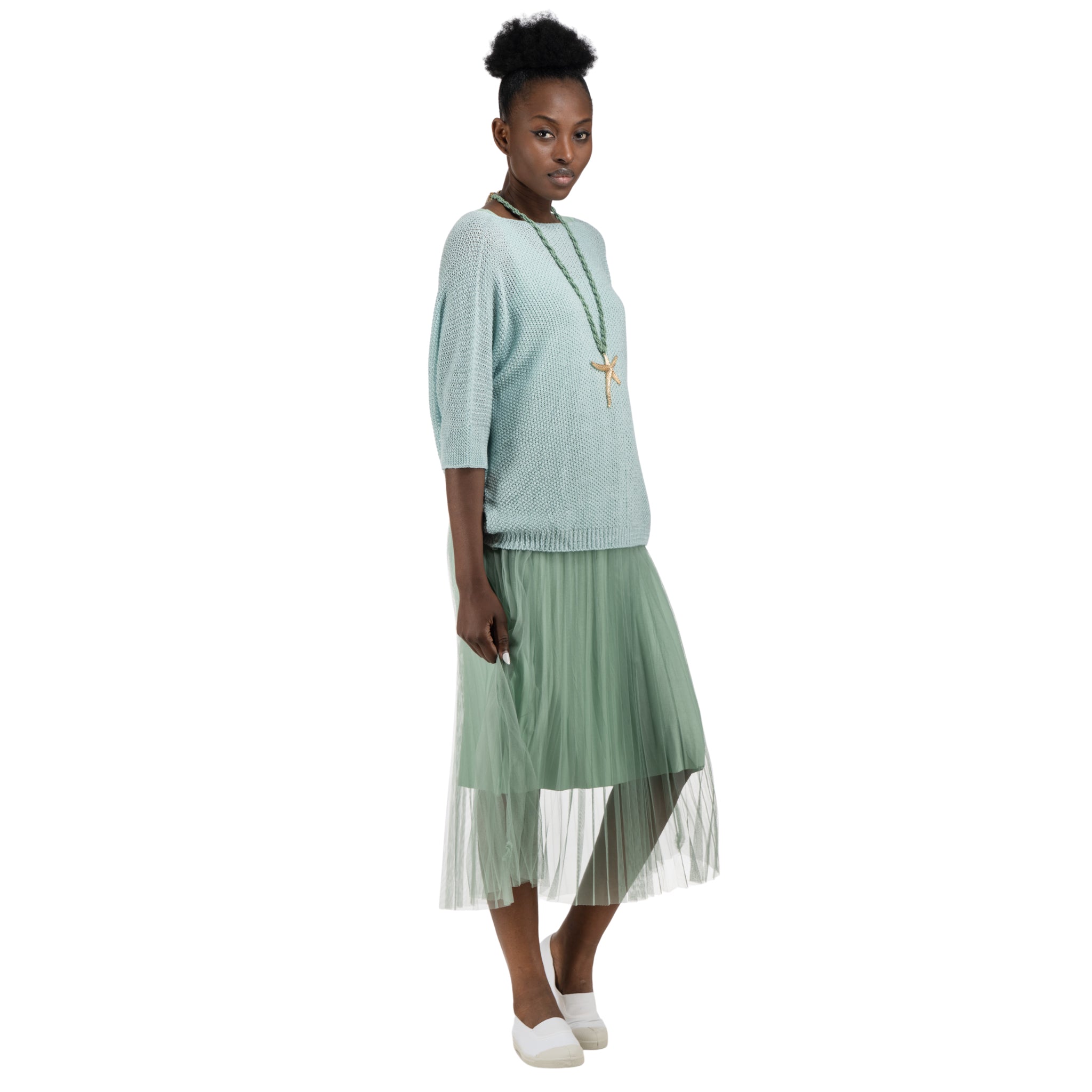 Double layer crochet dress