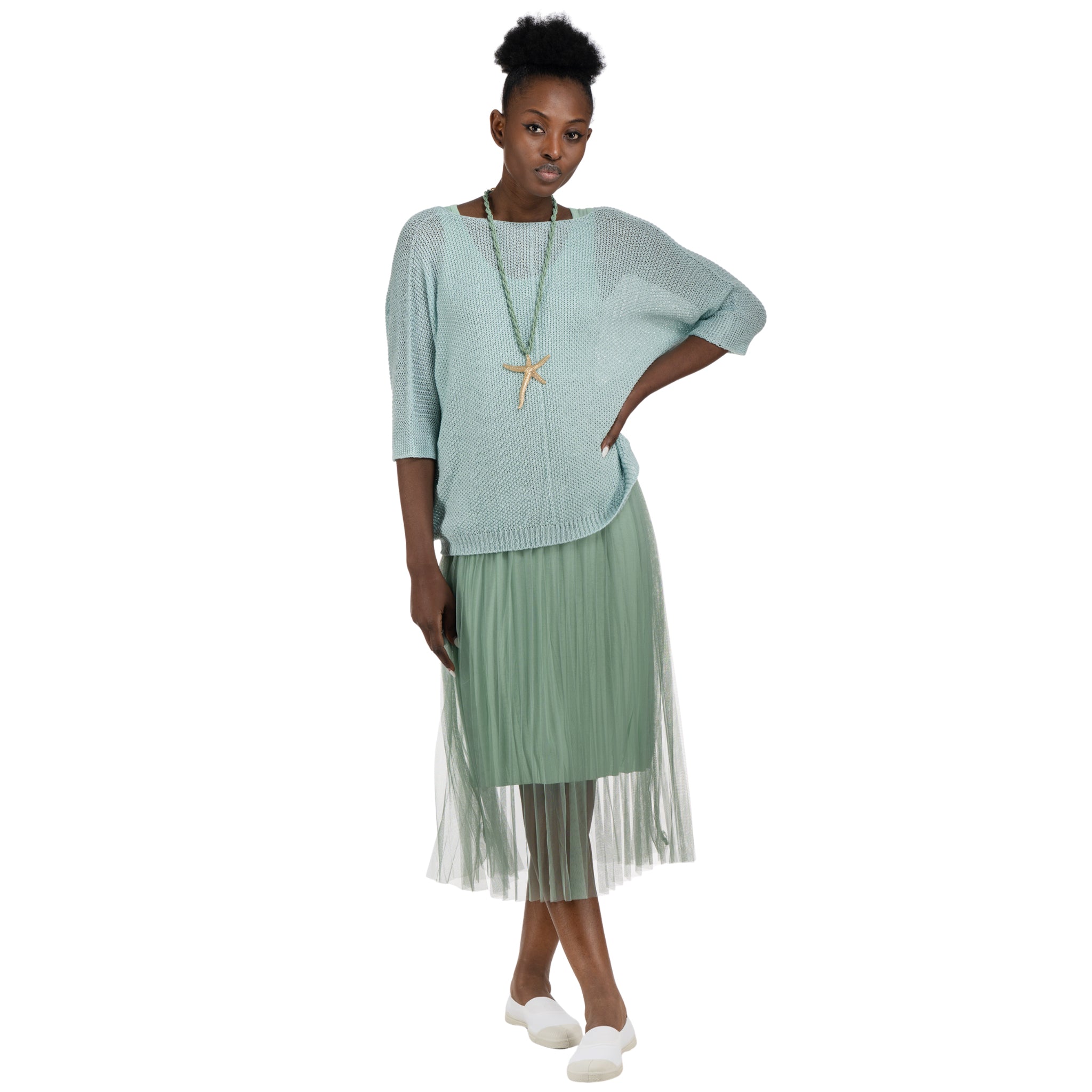 Double layer crochet dress