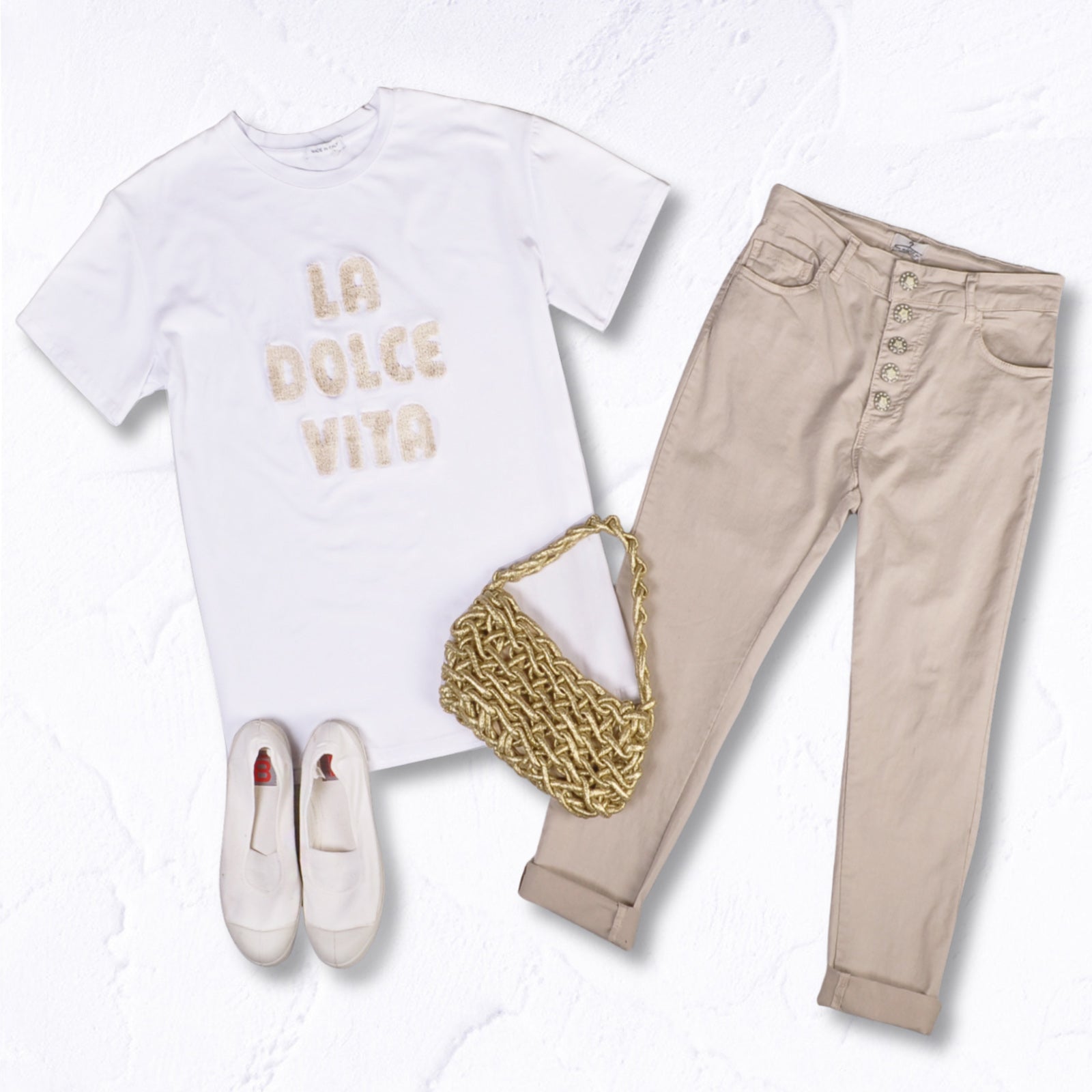 Flocked La Dolce Vita top