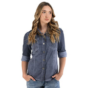 2 Textured denim style overdyed shirt