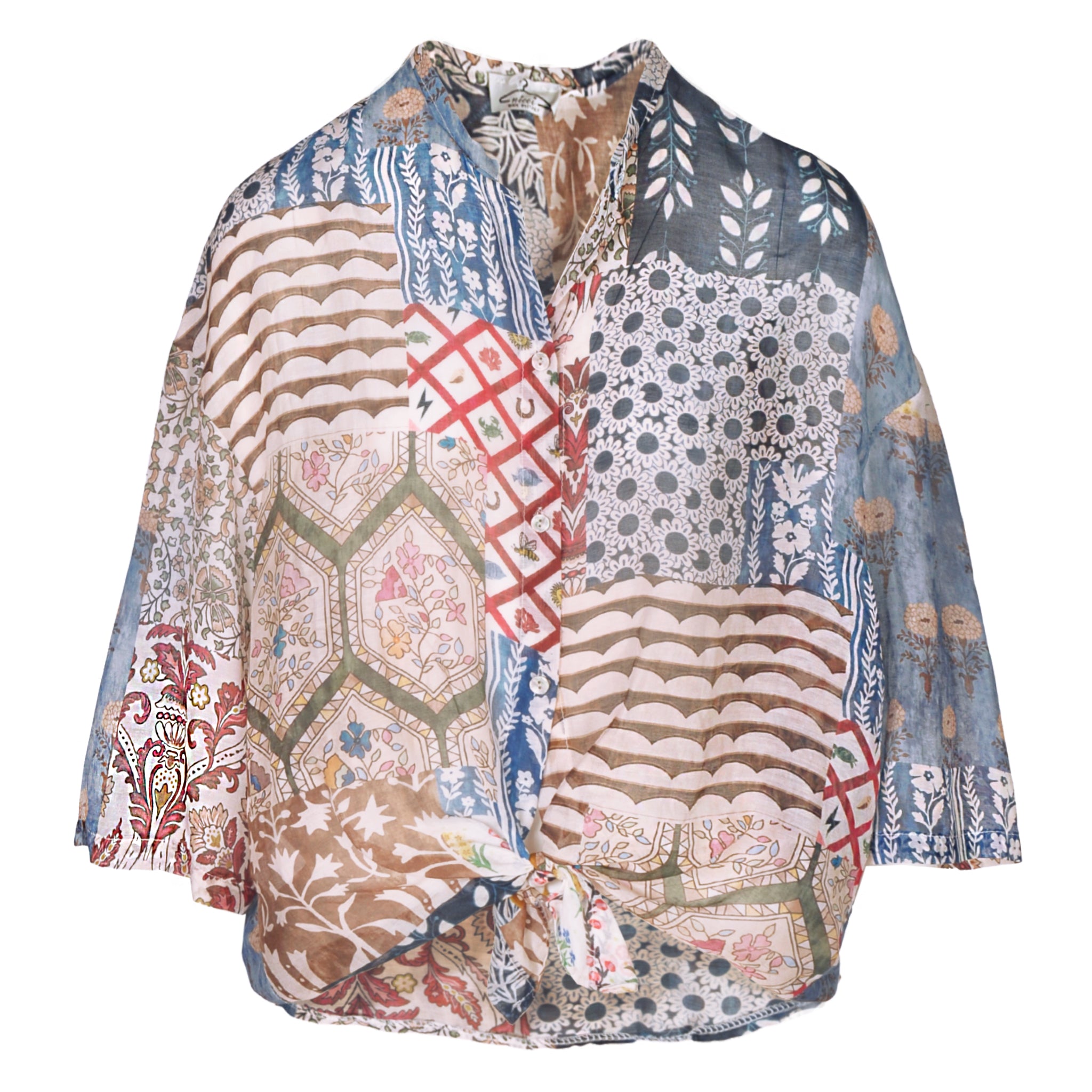 Multi patch print shirt