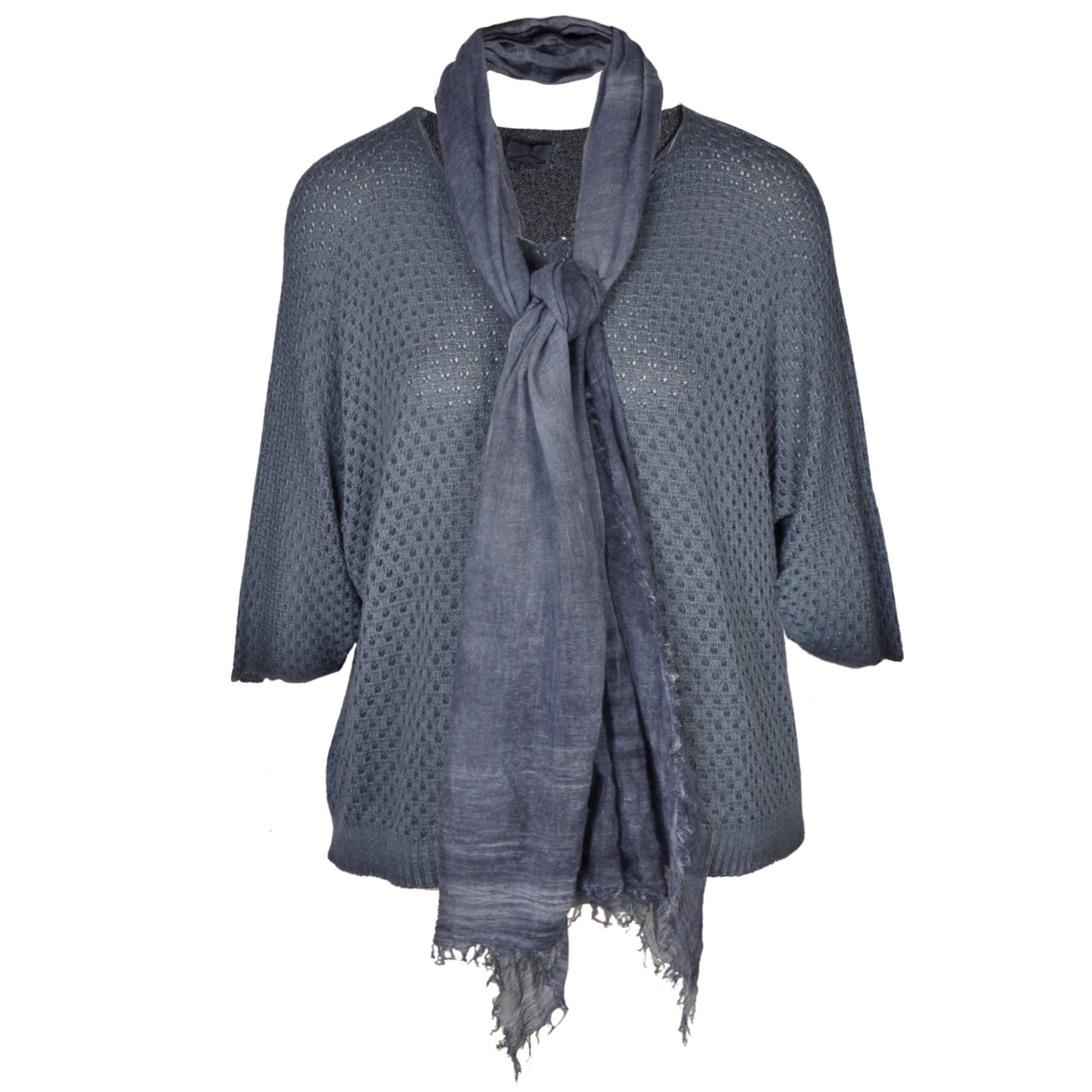 Overdyed batwing knit top