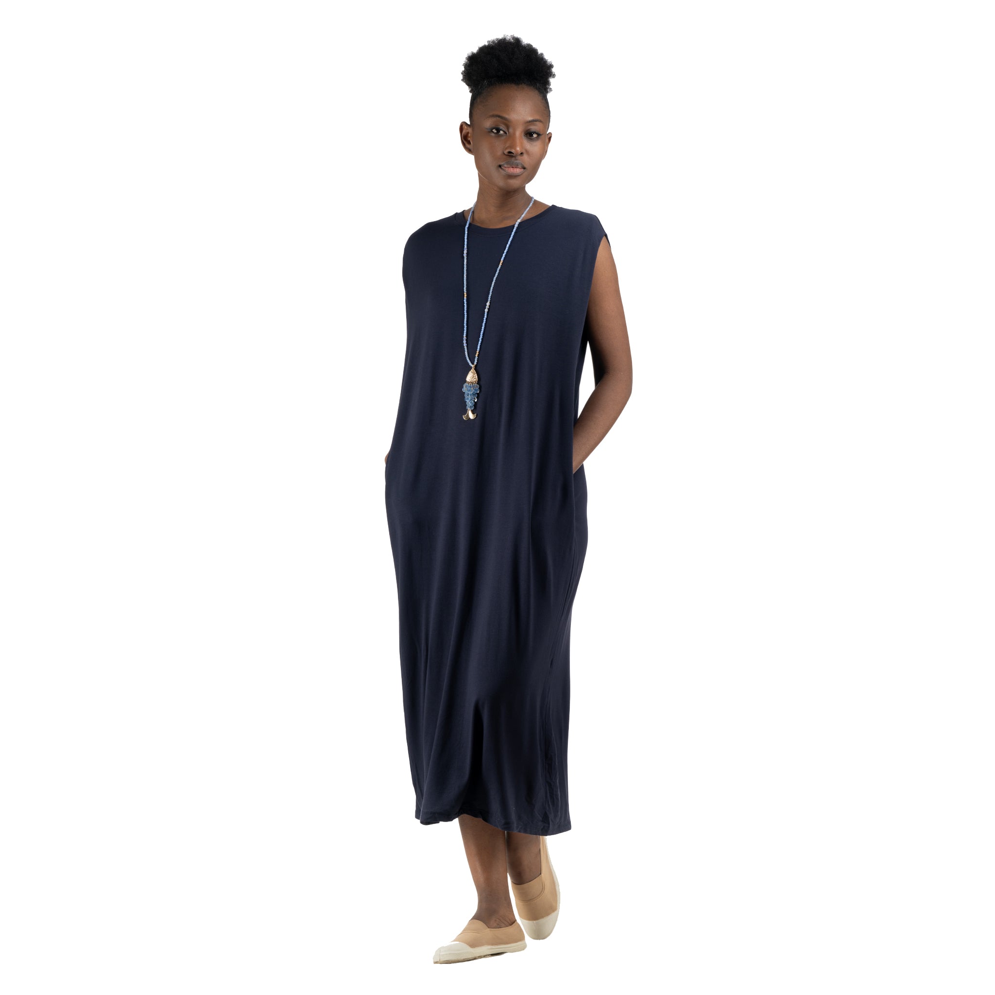 Tuck sleeve t-shirt dress
