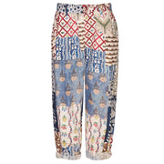 Multi patch print pants