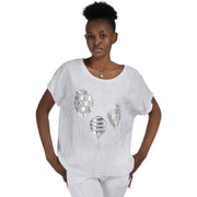 2-Textured multi balloon print foil top