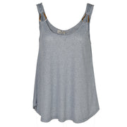 Gold buckle ribbed top