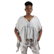 2-Textured raw-edge pointy top