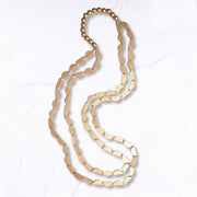 Wooden half circle necklace