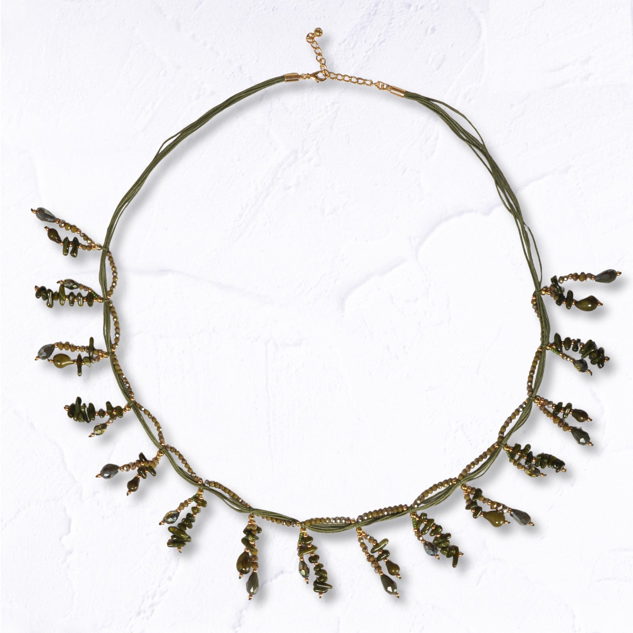 Multi string beaded necklace