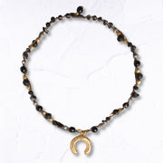 Multi beaded charm necklace