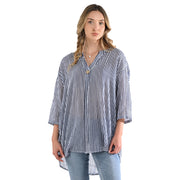 Thin stripe tunic top
