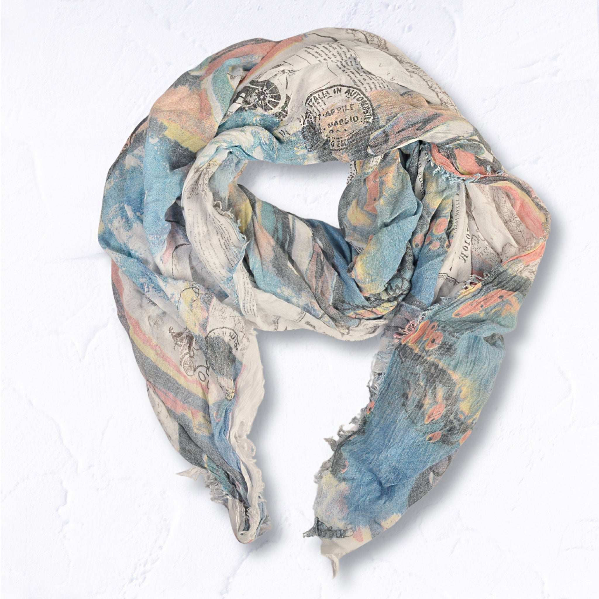 Stamp print scarf