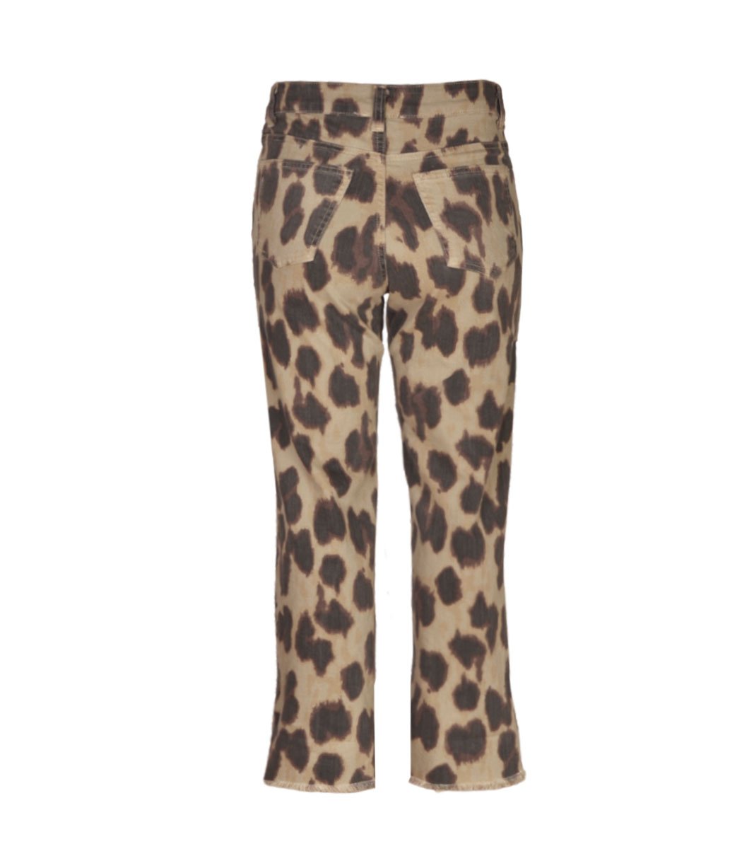 2-Textured animal print pants