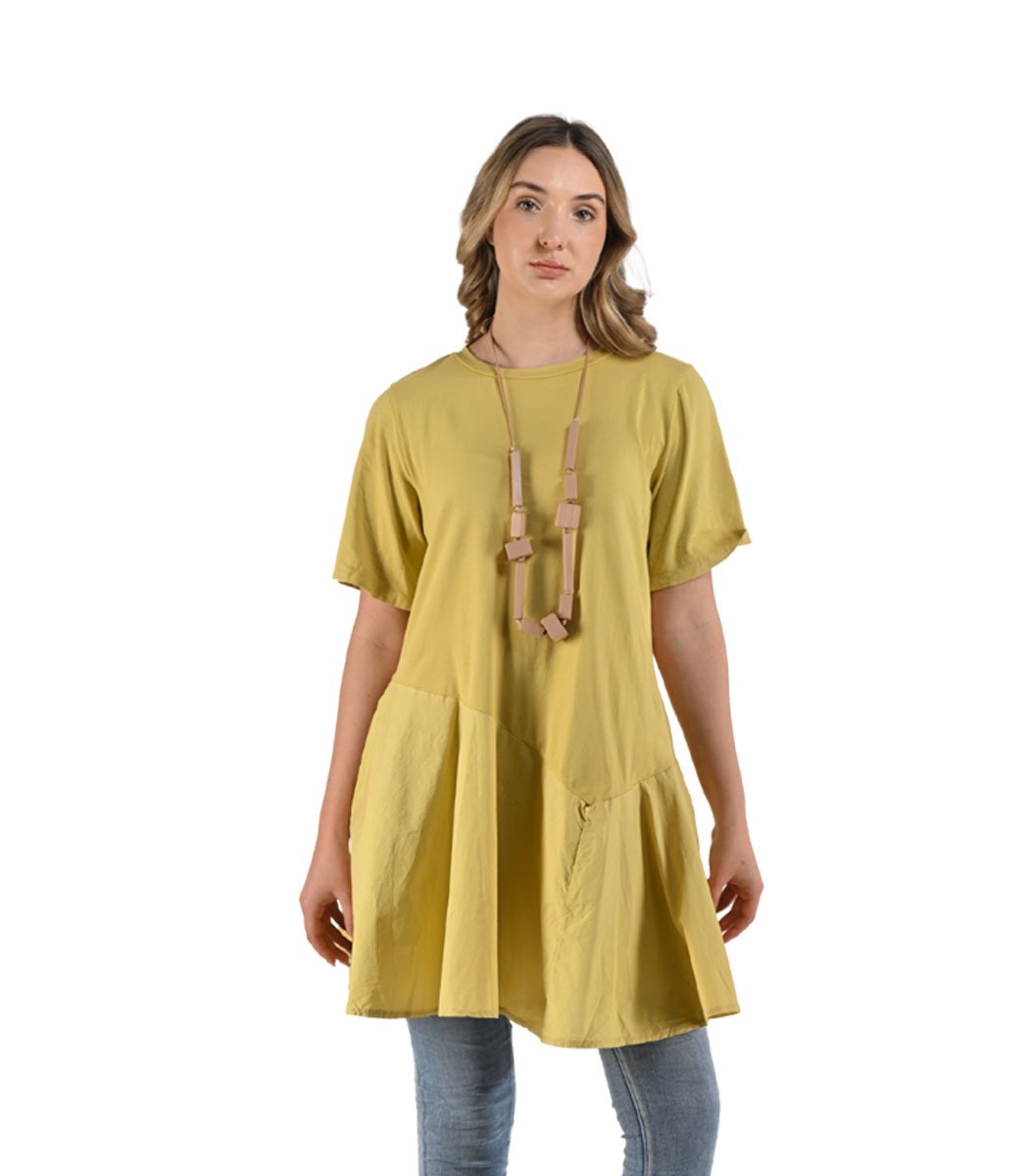 2-Textured asymmetrical swing top