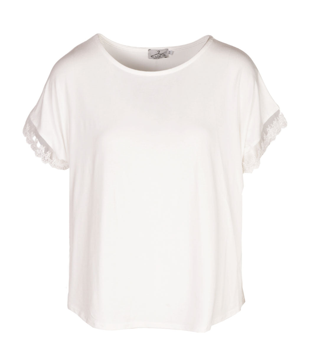 Lace trim t-shirt