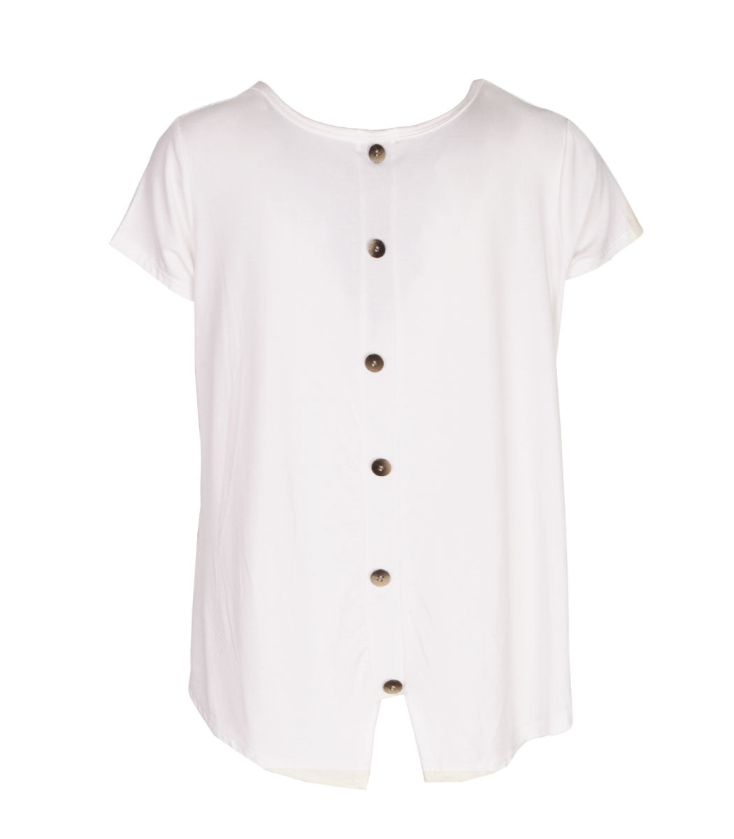 Back button detail t-shirt