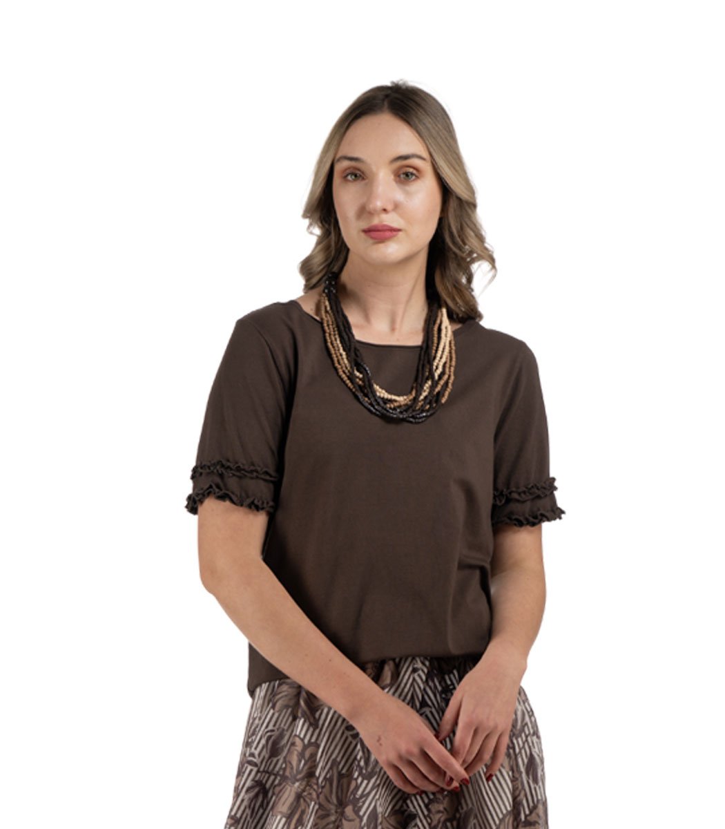 Double frill edge top