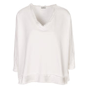 Silky frayed border border top