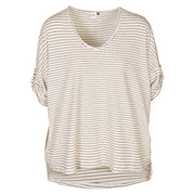 Cocoon oversized thin stripe top