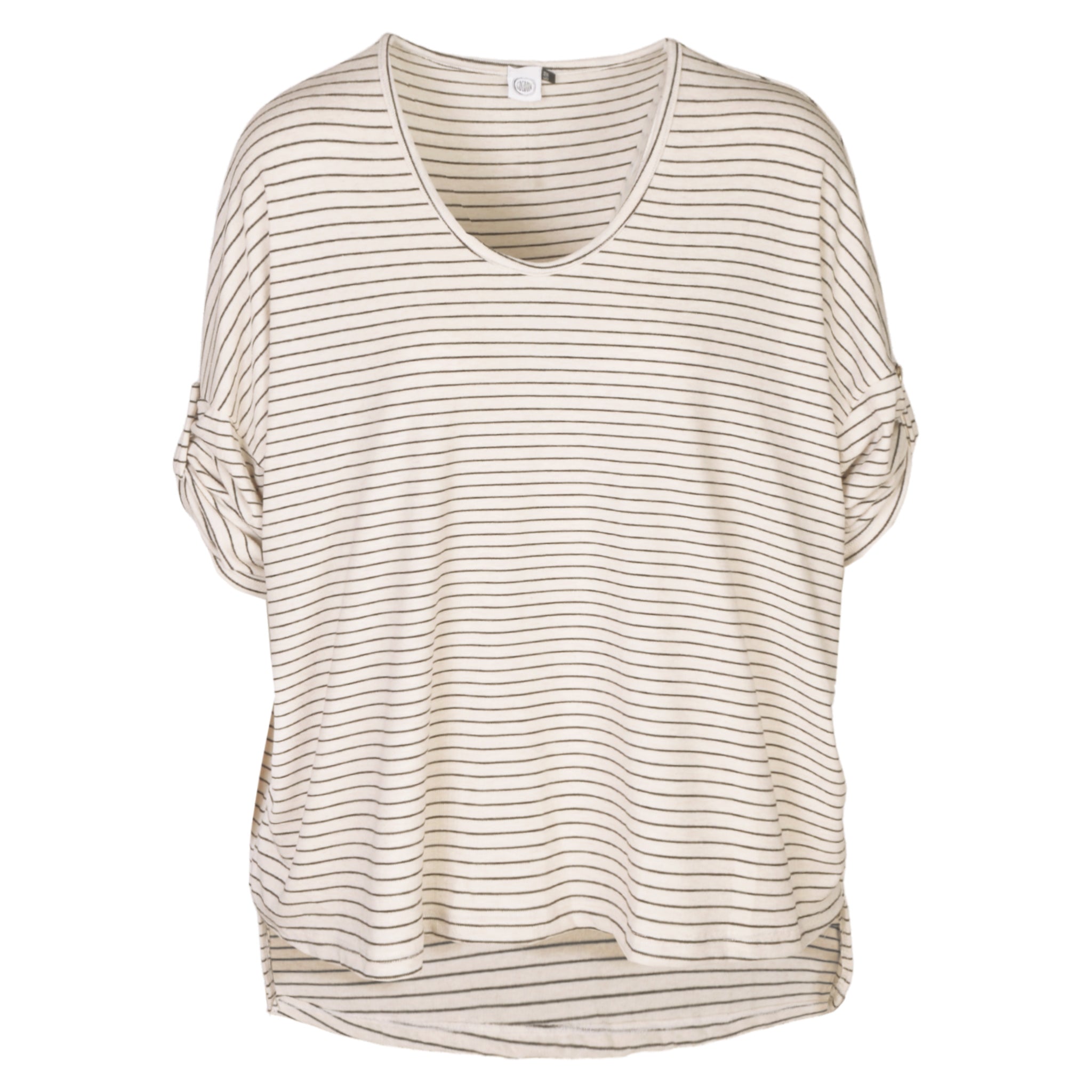 Cocoon oversized thin stripe top