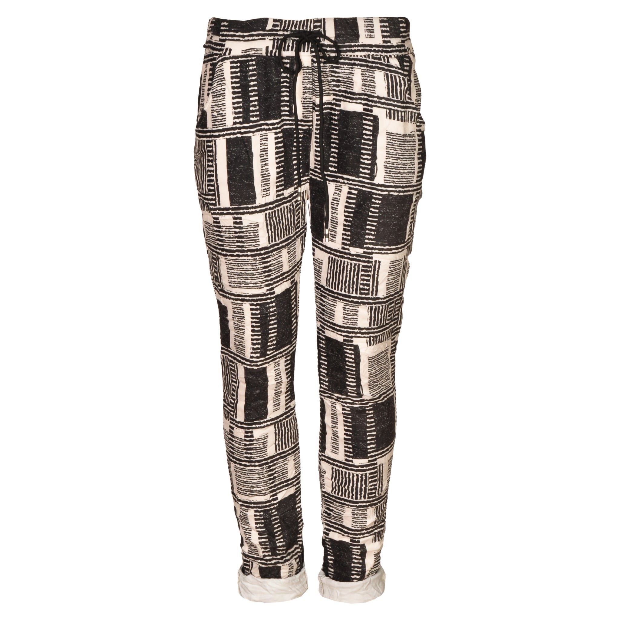 Block print pants
