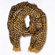 Maze print scarf
