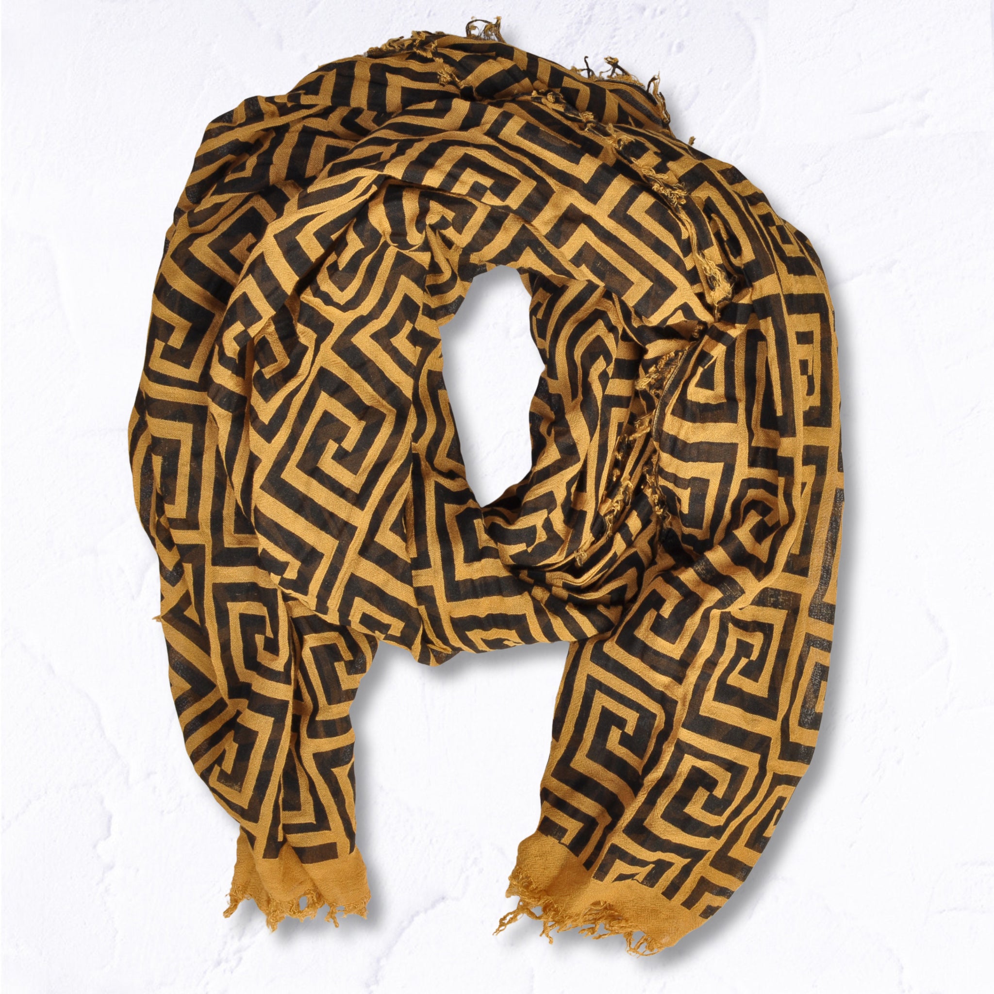 Maze print scarf
