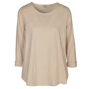 Raw-edge long sleeve top