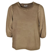 2-Textured puff sleeve overdyed top