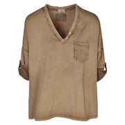 3 Button detail washed top