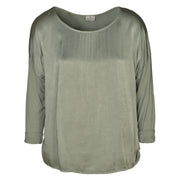 2-Textured long sleeve silky top