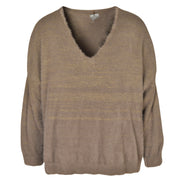 Lurex fluffy knit top