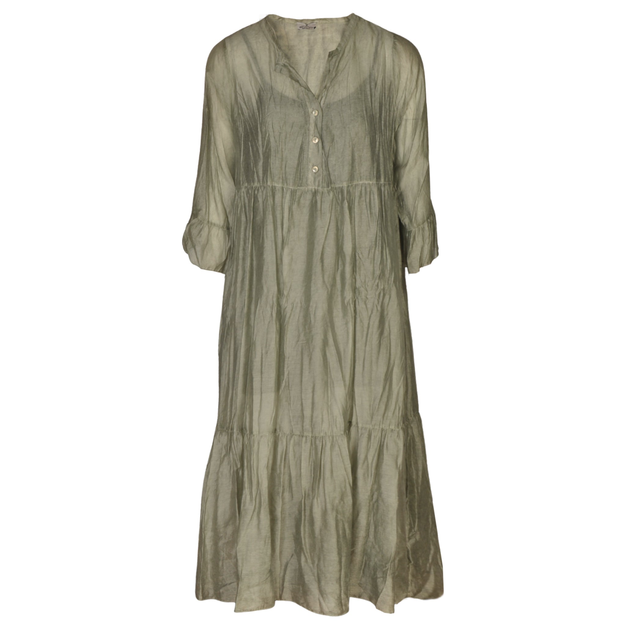 Overdyed double layer silky dress