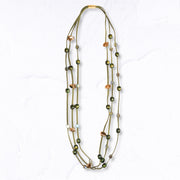 Shiny bead string necklace