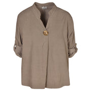 Gold button detail corduroy top