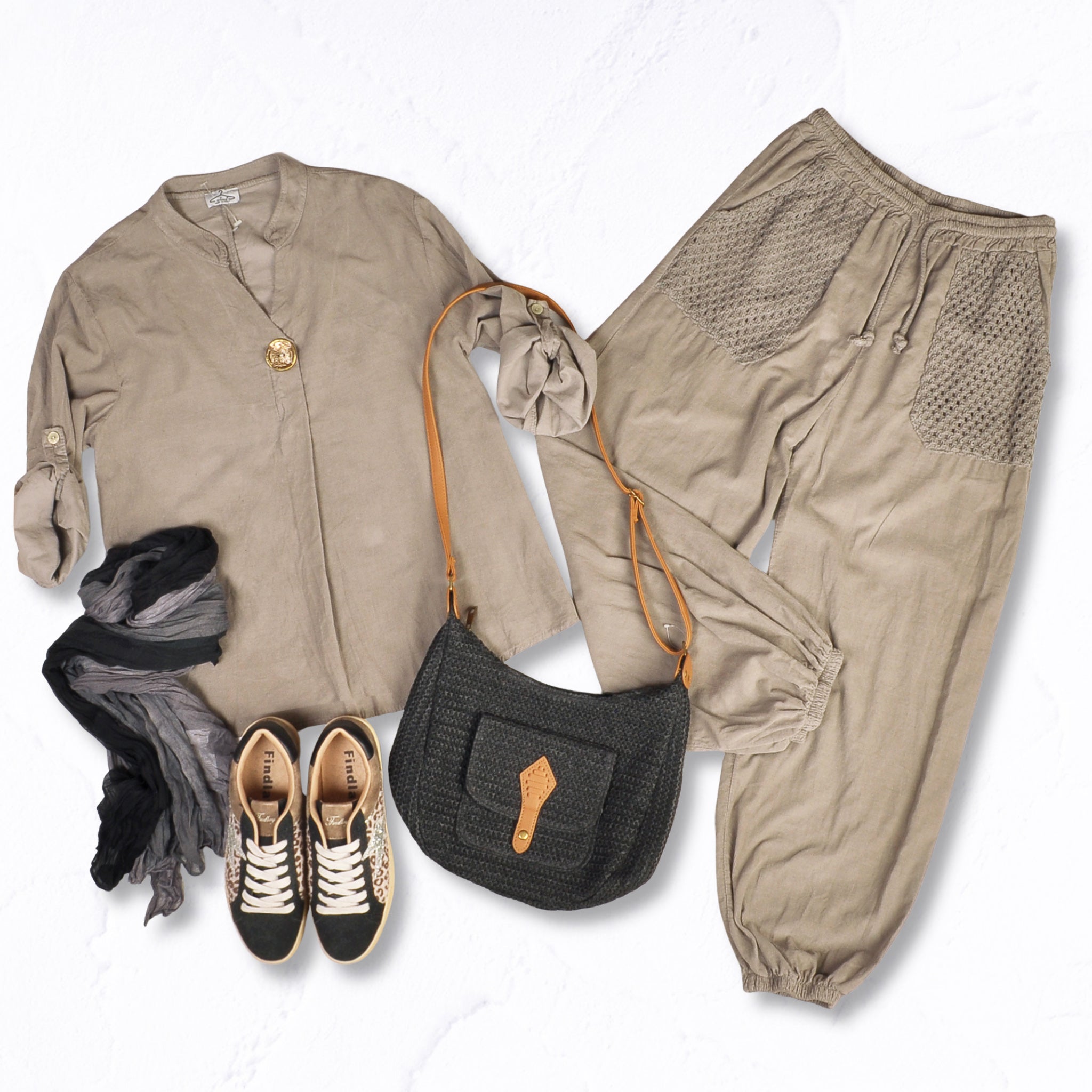 Gold button detail corduroy top