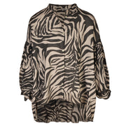 Hi-lo zebra print shirt
