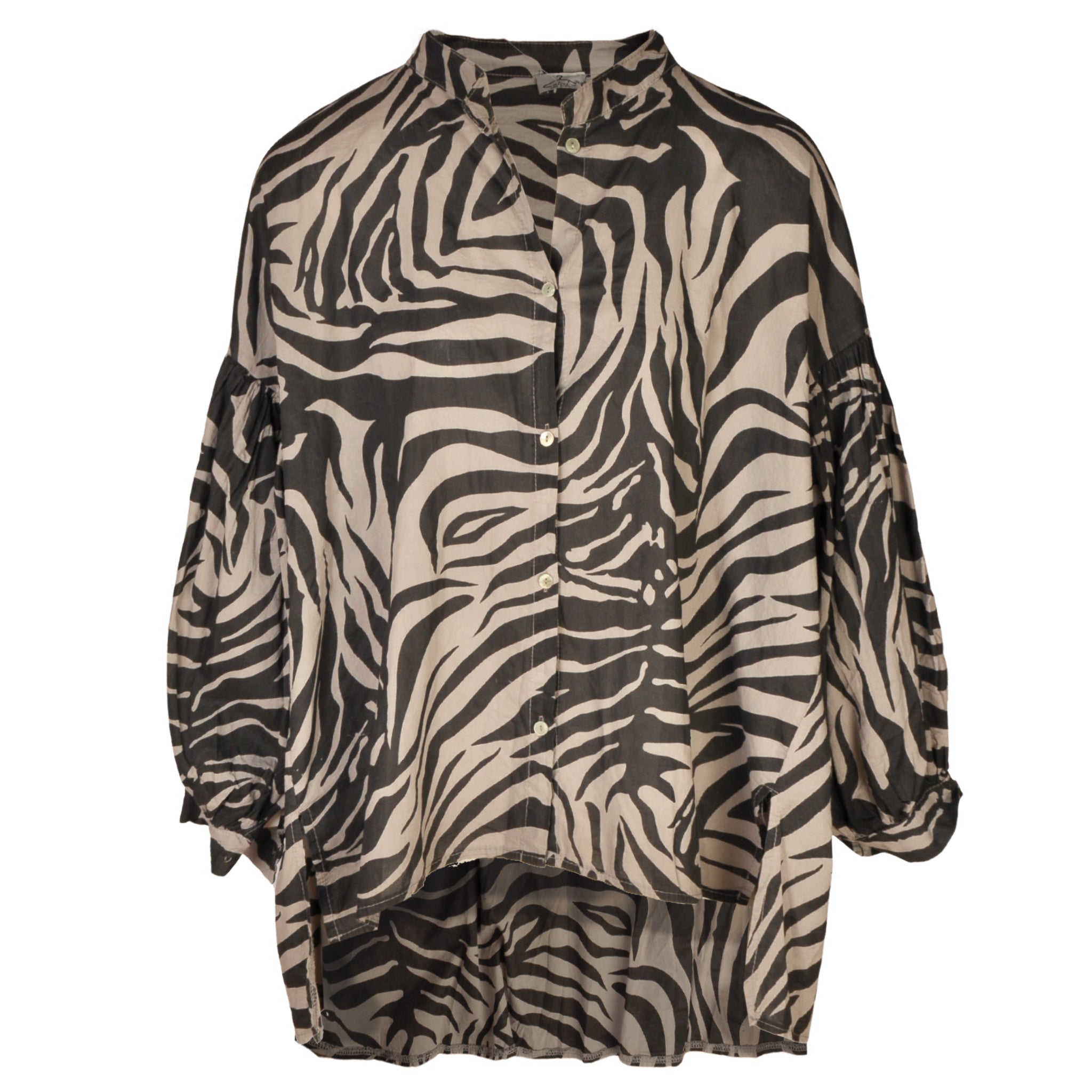 Hi-lo zebra print shirt