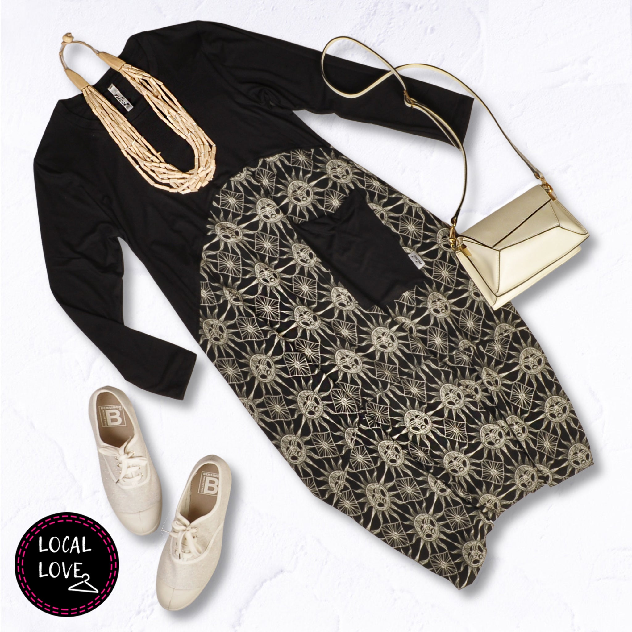 Nicci Suns Phoenix 2-textured dress